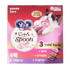 [코스트코]유니참 긴노스푼 냥스푼 10PCS X 4팩, 혼합맛(참치/가다랑어), 10g, 40개