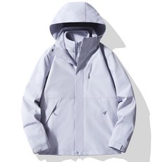 可拆卸防風連帽運動休閒長版棉服 - 長款棉大衣外套