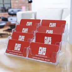 [플러스아크릴] 명함꽂이 아크릴 카드꽂이, 1개, 8단