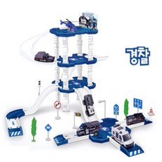 유리상 자동차트랙 경찰 소방 조립 조립장난감