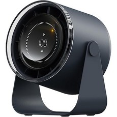 책상 선풍기 강력한 공기 흐름 100으로 조용한 디지털 디스플레이 충전식 배터리 작동식 선풍기 사무실 침실 주방 가정 실외 소형 여행용 USB 테이블, Dark Blue, 1개