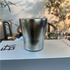 Snow rock 純鈦冰花雙層啤酒杯, 1個, 2個