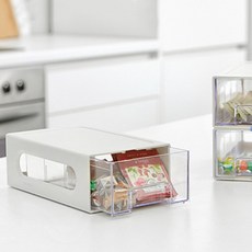 탕비실 커피믹스 정리 수납함 차 캡슐 정리 박스 서랍, 1개