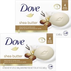 도브 시어 버터 뷰티 바 4개입, 425g, 2개입