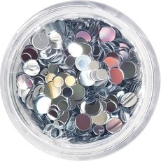 네일쎈 네일아트 원형스팽글 2MM & 3MM 믹스글리터, 1개, SILVER