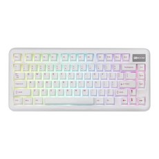 248176 KiiBoom Phantom81 Lite 75% Gasket Mechanical Keyboard QMK&VIA Programmable 3 Modes Wirele, 화이트