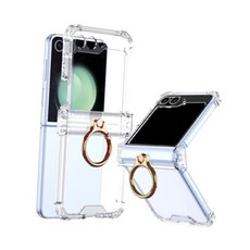 Z플립7케이스 6 5 4 3 힌지 골드링 투명 젤하드 케이 갤럭시Z플립7