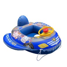 WEKO 29吋兒童警車座圈(兒童座圈 兒童座船 附拉繩 坐圈 游泳座圈 兒童造型泳圈/WE-2901), 1個