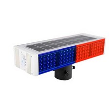 태양광경광등 장방형 차량용 쏠라 LED 야간 방법등 싸인, D, 1개