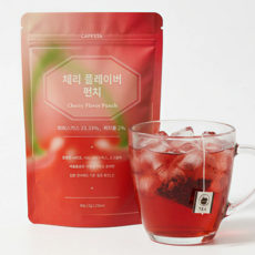 [카페스타] 체리 플레이버 펀치 새콤달콤 체리 히비스커스 베리 과일차, 1개, 25개입, 50g
