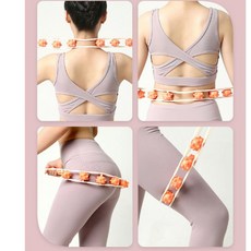 바디괄사 사무직장인 전신 마사지 허리 어깨 셀프 안마기, 오렌지, 1개