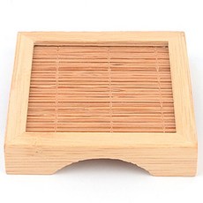 승콩 사각 대나무 티 코스터 유리컵받침대