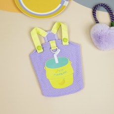 25夏日糖果印花吊帶寵物裙，透氣防曬，適合小型貓狗, 紫色,XXL, 1個