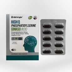 엔젯오리진 하이큐 포스파티딜세린 징코 기억력 영양제 800mg 30캡슐, 1개