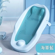兒童洗澡架 嬰兒浴網 浴床 寶寶摺疊浴架, 薄雾蓝洗澡躺托, 薄霧藍洗澡躺託