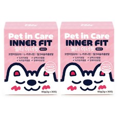 강아지 켁켁거림 기관지 영양제 호흡기 노령견 소형견 케어 [펫인케어] 멀티이너핏, 2박스, 호흡기/기관지, 30회분