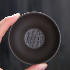 紫砂茶漏 創意茶濾 功夫茶具配件 陶瓷濾器 茶漏鬥 茶隔託 倒茶過濾網, 1個, 天目茶漏單個直徑8厘米