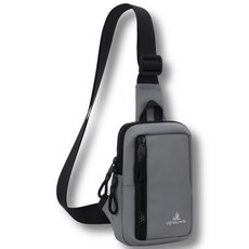 에픽스 남성 여성 핸드폰 가방 방수 미니 크로스백 슬링백 여행용 힙색 초등 멀티백, 그레이, 1개