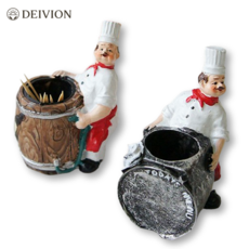 빈티지 주방장 이쑤시개 통 2종 세트 요지 홀더 케이스 보관함 드럼통, 1개