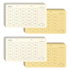 페이퍼리안 원먼스 골트랙커, B 옐로우 + 아이보리, 2개, 1개입