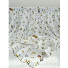 대나무 섬유 담요 여름용 소프트 쿨링 용, 1개, 이중층 110x150 작은 꽃 곰