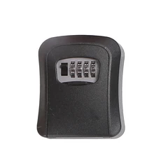 Key Keeper Combination Lock Wall Mounted Waterproof 4 Digits Passwords 5 Storage Box Easy to Fix Hom, 03 Black Large