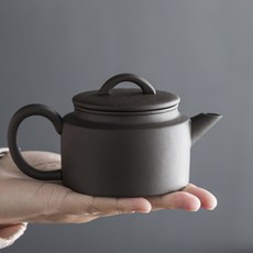正宗壺名家純手工功夫泡茶壺具球孔過濾老紫泥漢瓦壺, 1個, 1L, 漢瓦壺-無字天書:101mL(含)-200mL(含)