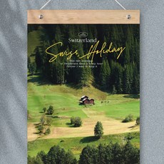 퍼니즈 2026년 빅사이즈 벽걸이 달력 + 우드바 세트, 스위스홀리데이, 1개 스위스홀리데이, 1개