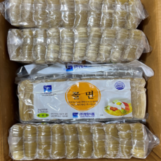 쫄면2kg 10인분 6봉 쫄면 물냉면 콩국수 막국수 업소용냉면육수 간편식 사리 냉면공장 메밀면, 2kg, 6개