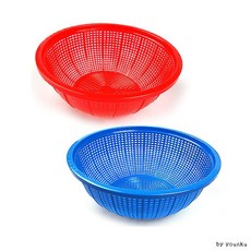 대일특 소쿠리 2호(레드블루)/바스켓/바구니/광주리/, 1개, 상세페이지 참조
