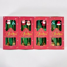 크리스마스 골드 티커트러리 세트, C세트(산타+루돌프)