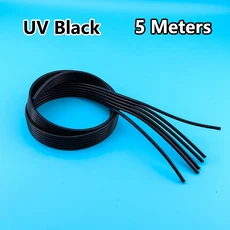 디티에프 UV 잉크젯 프린터 튜브 42mm 6열 CISS 시스템 소프트 파이프 실리콘 부식 방지 소재 유연한 호스, 05 5 Meters UV Black