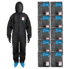 스카이 보호복 작업복 그레이 원피스 10매 2XL, 그레이/2XL(10매), 10개