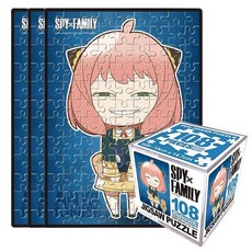 스파이패밀리 퍼즐 108pcs 아냐포저 블루 3P 직소, 빠른배송