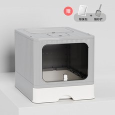 全封閉大號貓砂盆折疊抽屜式 除臭貓廁所超大防外濺貓咪用品, 1個, 如圖所示2420