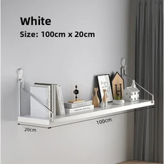 벽걸이형 라우터 선반 무타공 침실 벽 수납 랙 가로형 파티션 박스 스탠드 아메리칸 컨트리 스타일, 05 흰색 10020 접착 후크(세라믹 타일에 적합)