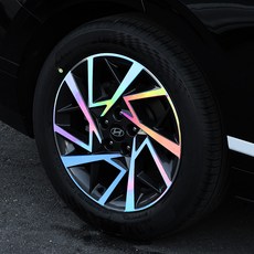 카벤더 그랜저 GN7 휠스티커 18인치 휠 튜닝, 유광블랙, 1개