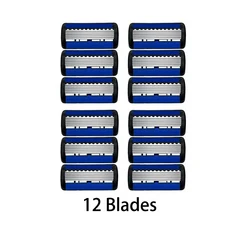 쿠쿠스토어 층 면도기 헤드 수동 스테인레스 스틸 클래식 더블 에지 블레이드 안전, 06 12Blades