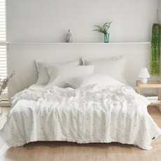 다이앤 냉감인견 도트 여름 스프레드, 블랙