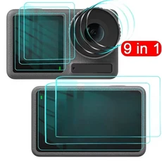 DJI Action 5 Pro 4 3 용 강화 유리 Osmo 카메라 렌즈 보호 필름 전면 후면 화면, 02 For DJI Action 4, 06 3 Set(9pcs)