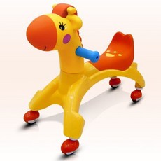 DIU 新款兒童扭扭車 男寶寶溜溜車1-3歲防側翻滑滑車萬向輪搖擺妞妞車, 1個, 1cm, 長頸鹿黃搖鈴款:如圖
