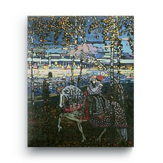 엘티에프티 캔버스 명화 그림액자 - 바실리 칸딘스키 - 승마커플 (Riding Couple), 1. F_캔버스 3호(27cm x 22cm)