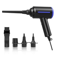 유선 강력 바람 에어건 더스트 블로워 송풍기 에어 클리닝 컴프레셔 500W 먼지 동물털 머리카락 청소 물기 건조 가전제품 전자기기 식기 전자제품 에어컨 컴퓨터 가정용 산업용 차량용, 1개