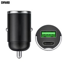 QRU 拉环车载充电器快充车充点烟器100W汽车转换器闪充大功率手机, 裸机（opp袋）, 100瓦协议超级快充黑圆头