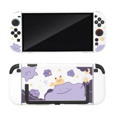 스위치2 휴대용 풀커버 케이스 베이스 쉘 세트 NS2 nintendo switch2, NS2 메타몽 흰색 케이스, 1개