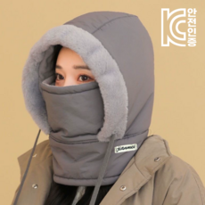 레츠굿 패딩 방한모자, 다크그레이, 1개