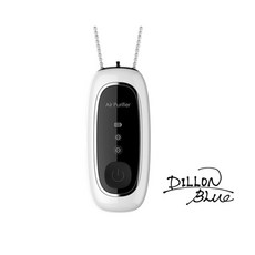 DILLON Blue 負離子臭氧雙效空氣清淨器 掛頸桌上兩用 去除異味甲醛 珍珠白, （掛式）強效型_負離子1.6億_珍珠白