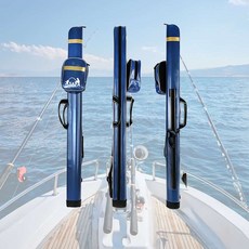 원통 낚시가방 블루 수납통 보관통 휴대용 루어 길이조절 낚시대