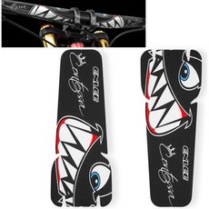 ENLEE 원 페어 산악 자전거 스티커 크랭크셋자전거 핸들바용 프레임 보호기, 14*5.5cm, For Handlebar / Black, 1개