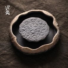 粗陶 蓮蓬壺承 茶盤 茶託 復古 老巖泥 功夫茶具, 1個, 粗陶蓮蓬壺承